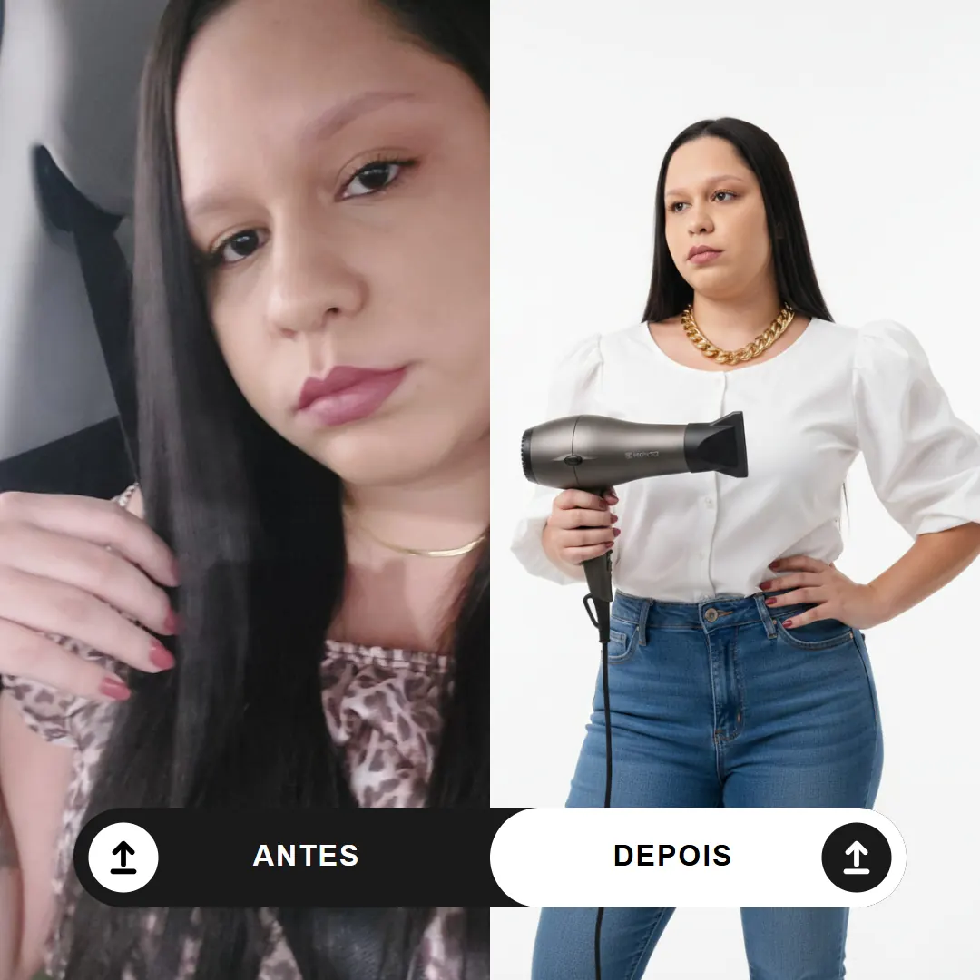Comparação antes e depois — exemplo 2