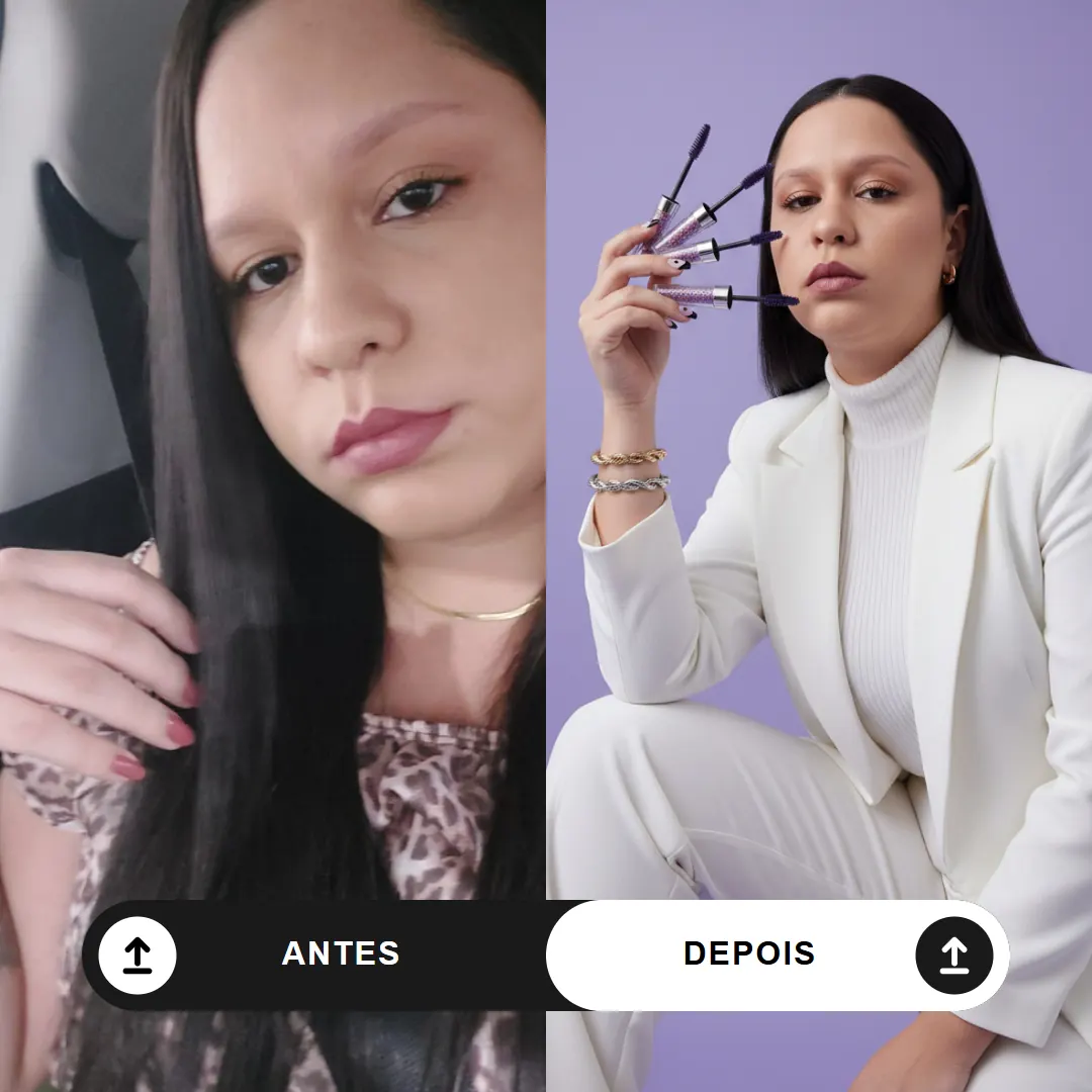 Comparação antes e depois — exemplo 3