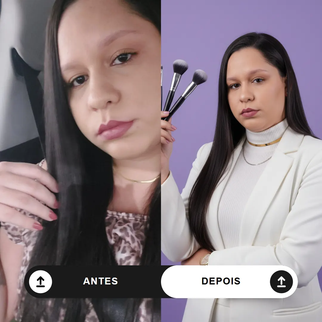 Comparação antes e depois — exemplo 4