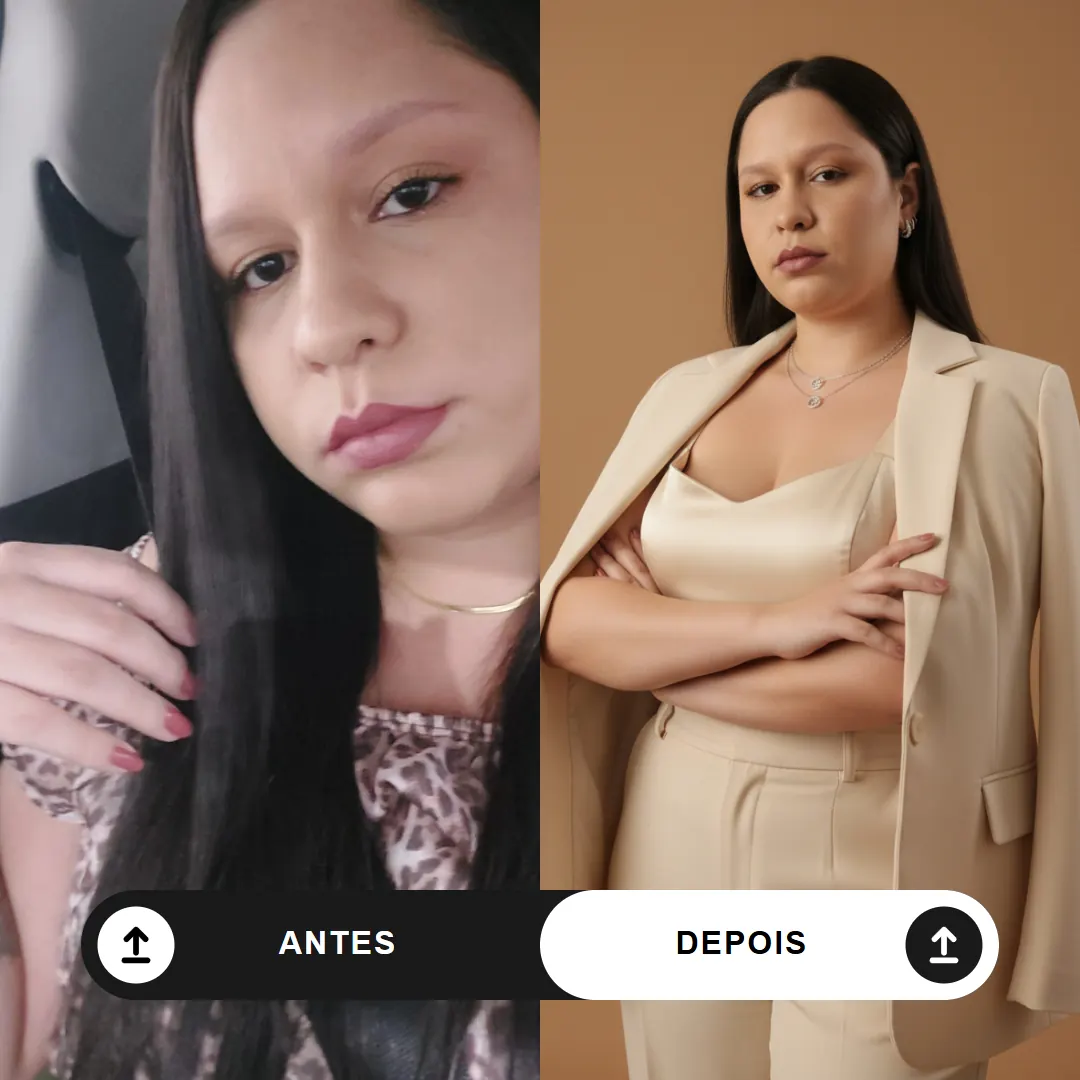 Comparação antes e depois — exemplo 7