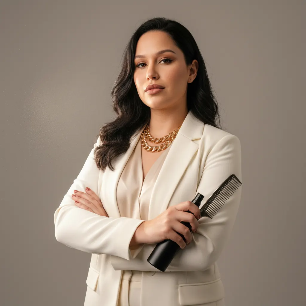 Retrato profissional com pente